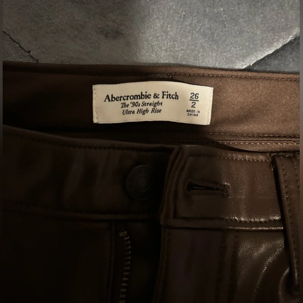Abercrombie & Fitch Chocolate Leather Trousers - Picture 4 of 4